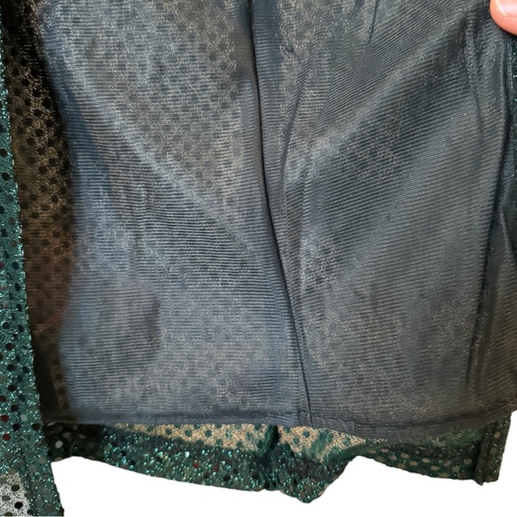 Green Sequin Special Occasion Dress Maxi Floor Length Small - Picture 6 of 11